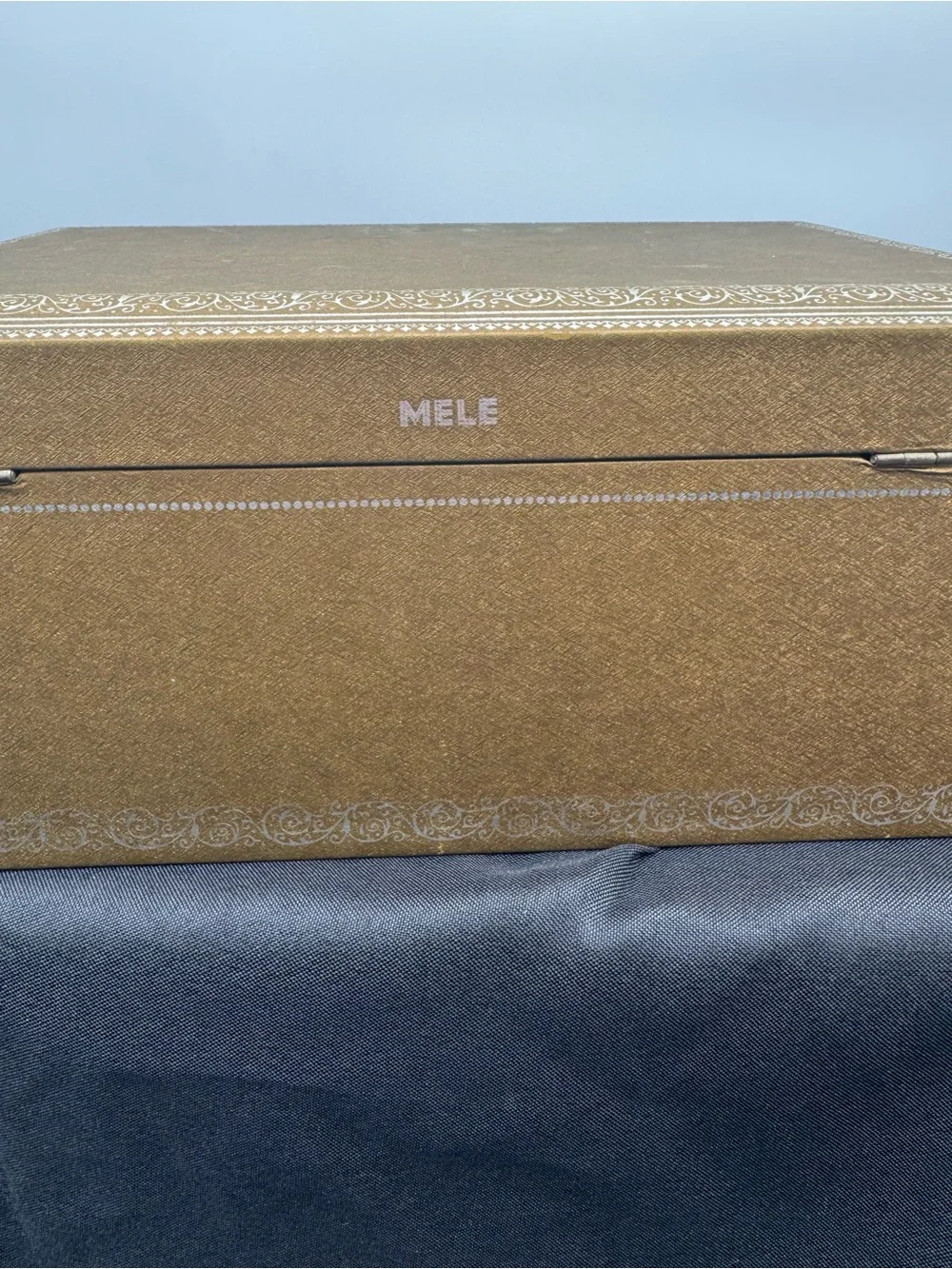 Gold Jewelry Organizer Box with Lock and key